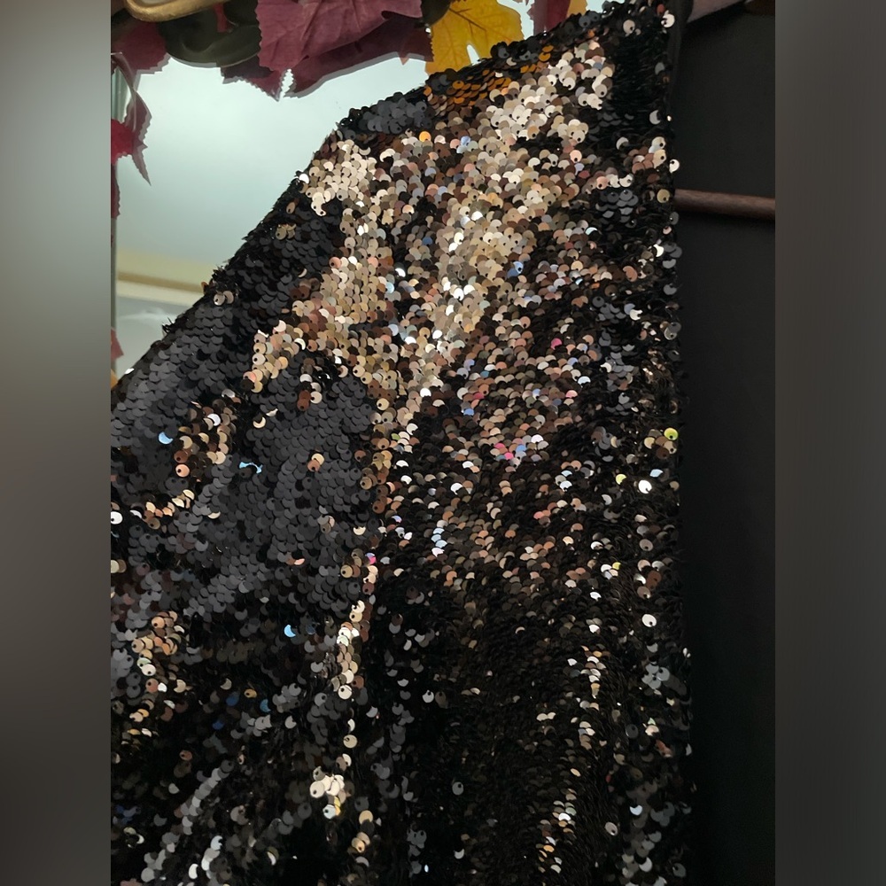 Torrid Runway Collection Sequin Gold and Black Kimono Short Jacket - Picture 5 of 10